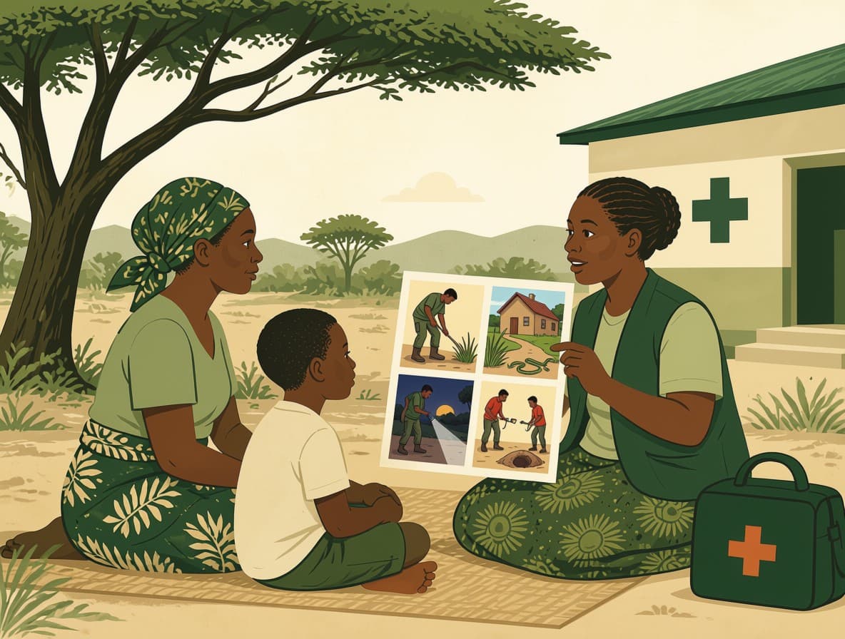 Community outreach on snakebite prevention
